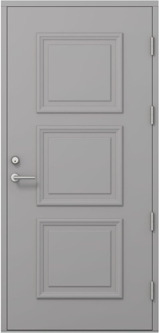 Ārdurvis Kaski Ķemeri Arhipelago kolekcija ar trīs klasiskā stila paneļojuma ielaidumiem