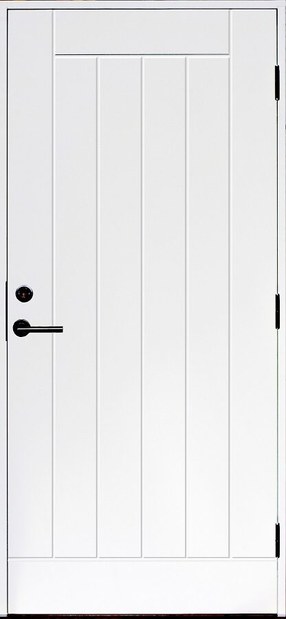 Ārdurvis Kaski Sälen Econom kolekcija ar vienkāršu vertikālu paneļojumu