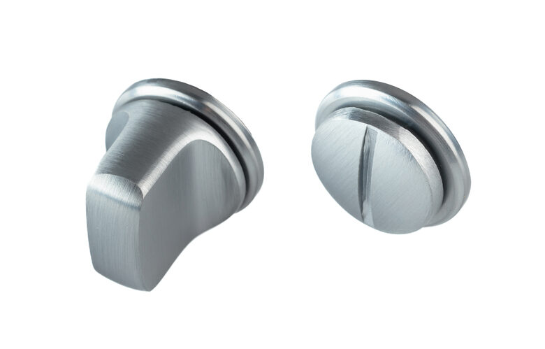 WC aizgrieznis Mini – satīna niķelis, apaļš dizains