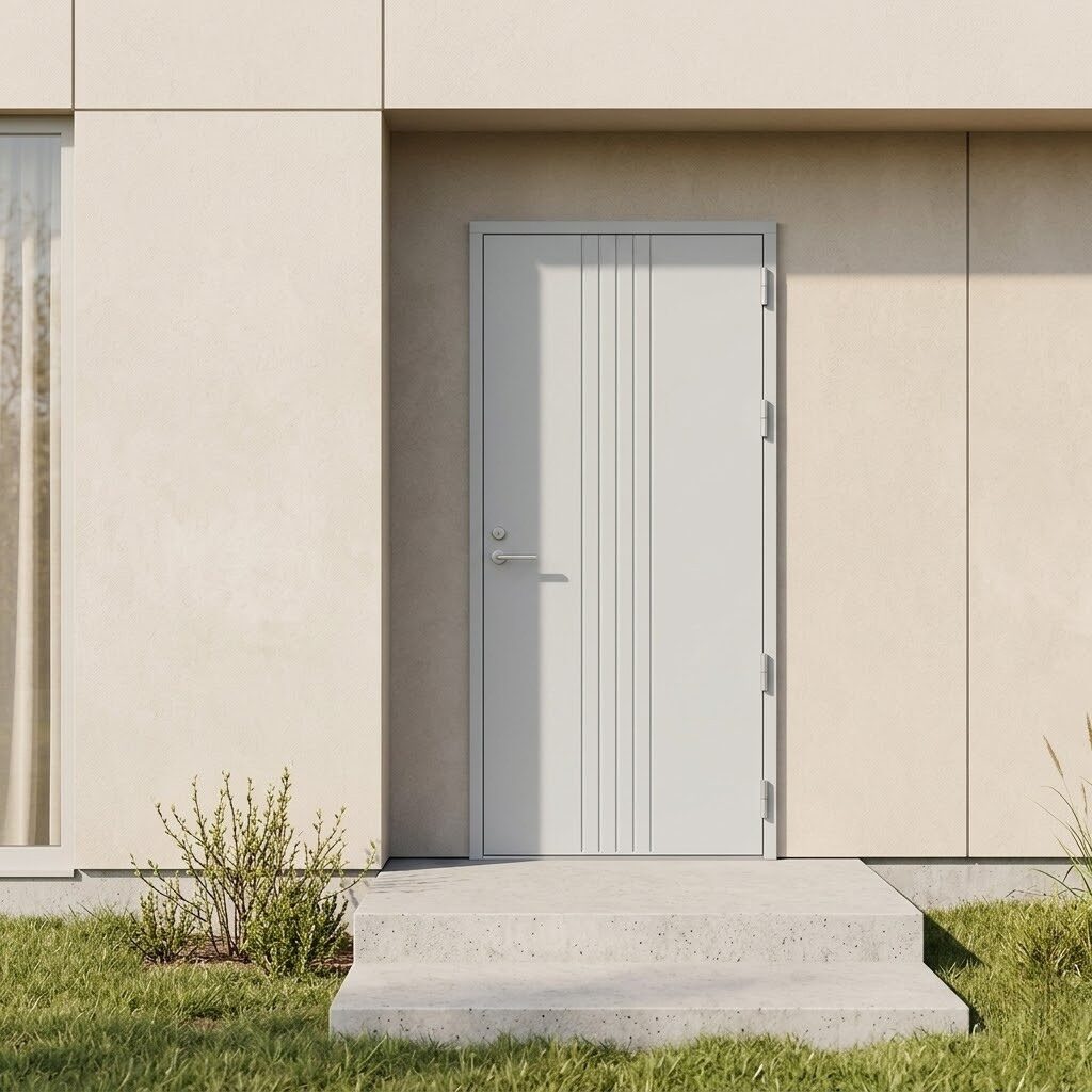 Köpenhamn termo koka ārdurvis gaiši pelēkā tonī