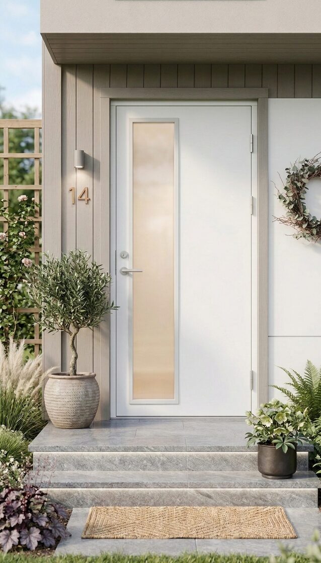 KASKI Design termo ārdurvis ar stiklojumu modernai ieejai