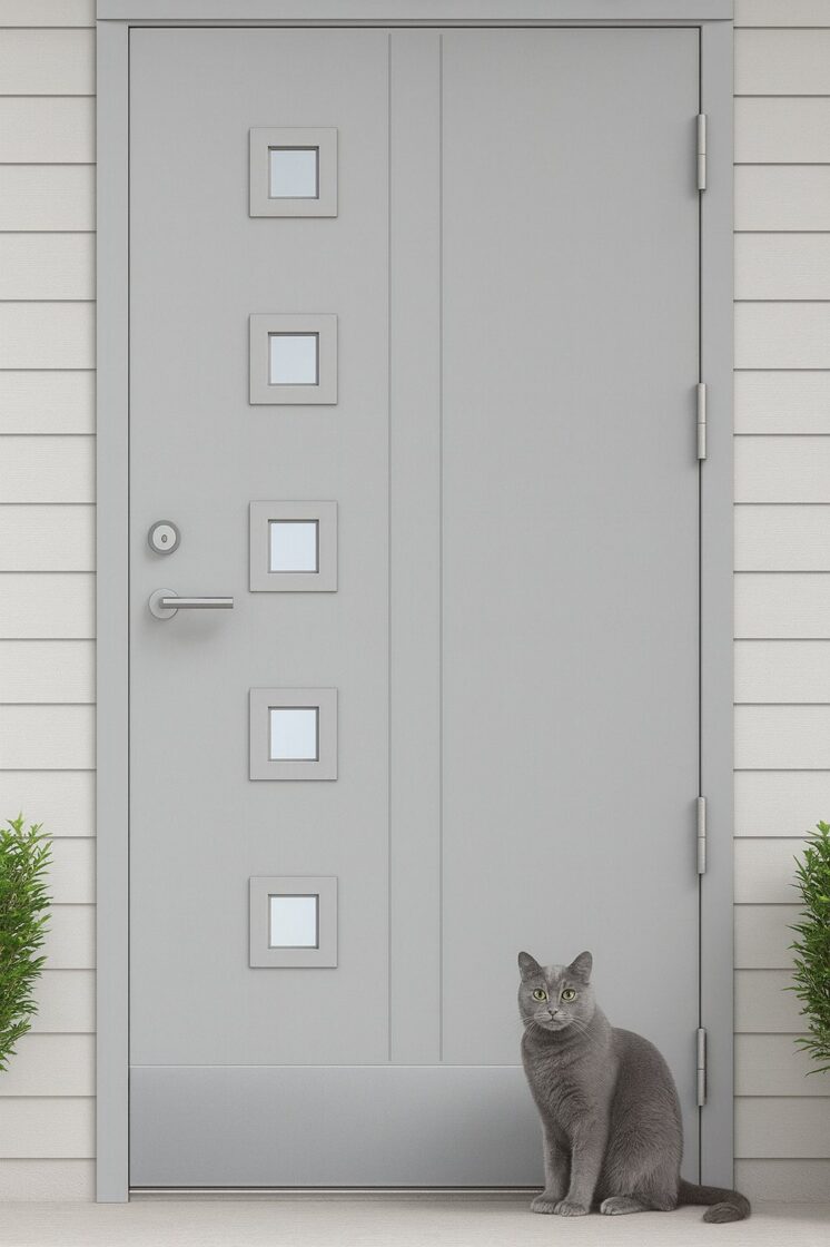 Pelēkas ārdurvis – FinDoor