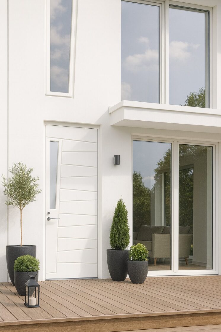 Baltas ārdurvis – FinDoor
