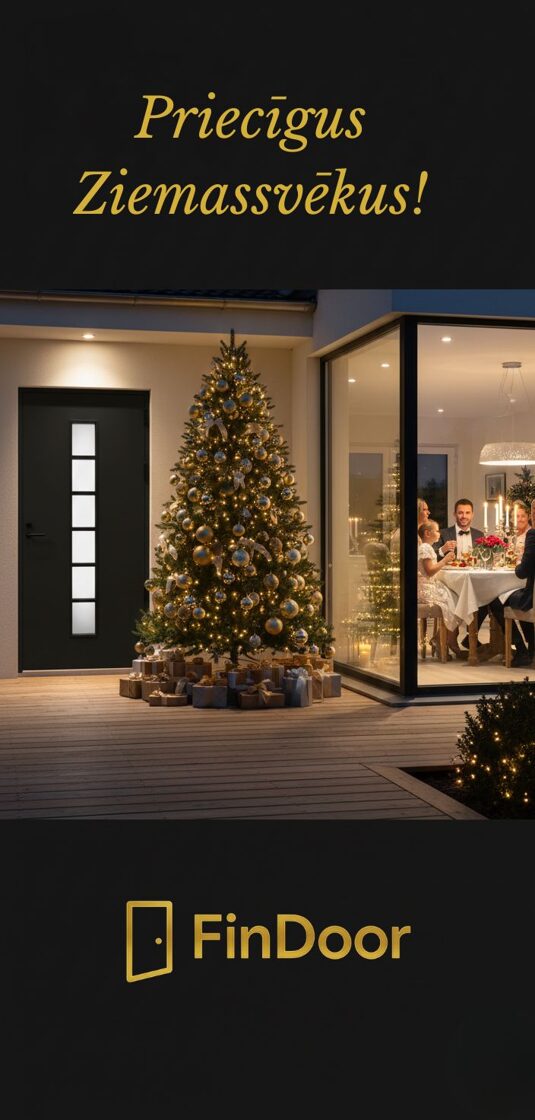 FinDoor Ziemassvētku sveiciens – siltas mājas un svētku noskaņa
