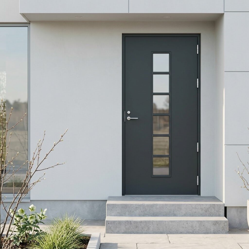 San Sebastiano termo koka ārdurvis tumši pelēkā tonī